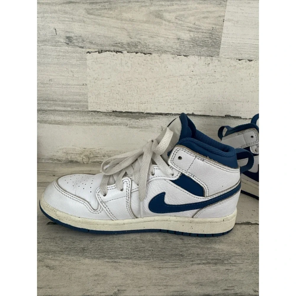 Nike Air Jordan 1 Mid SE PS Athletic Shoes Industrial Blue (FN7493-141) Size 1.5